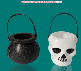 2021 fashional Halloween witch bucket decoration pendant supplies skull small basket candy buckets Witchs jar pendants bar party props venue layout