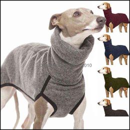 Dog Apparel Supplies Pet Home & Garden S-5Xl Greyhound Clothes Winter Autumn Turtleneck Coat Jacket Pharaoh Hound Great Dane Plove289O