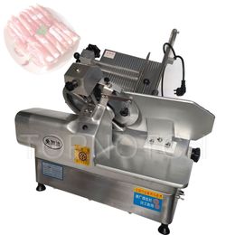 Desktop Stainless Steel Kitchen Commercial Meat Slicing Machine Automatic Beef And Mutton Roll Slicer 220V