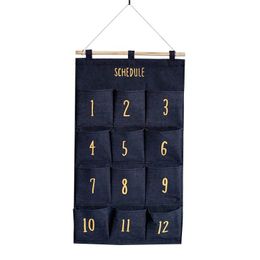 Storage Bags Multi-color Fabric Denim Hanging Bag 12 Pocket Creative Month Sundries Cabinet Door Wall Pendant Housekeeper