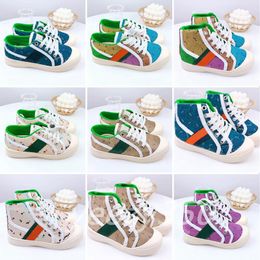 Diseñador para niños zapatillas casuales tigres tigre tenis 1977 zapatillas de deporte para niñas tigre estampado de flores de marfil tela de lino
