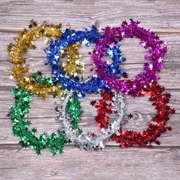 Christmas Tree Decoration Colour Bars Xmas Festival Stars Garland Cane Holiday Festive Party Supplies