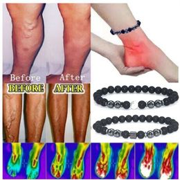 Magnet Anklet Colourful Stone Magnetic Therapy Varicose Veins Bracelet Slimming Product Health Care Jewellery For Dad Mom