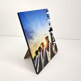 MDF Sublimation Blank Photo Frame Wooden Lettering Photo Board Sublimating White Family Home Album Frame DH003