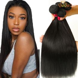 Brazilian Straight Hair Bundle Deals 3pcs Brazillian Straight Virgin Human Hair Extensions No Tangle