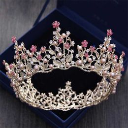 Sweet Princess Crown Crystal Bride Queen Tiaras Women Crowns Pageant Prom Diadem Hair Ornaments Wedding Hair Accessories X0625