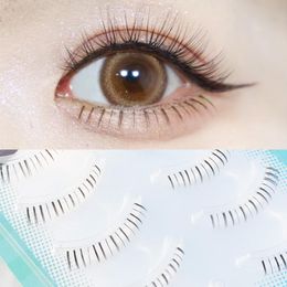 False Eyelashes 5 Pairs Lower Under Eye Lashes Soft Mink 100% Handmade Clear Band Makeup Bottom