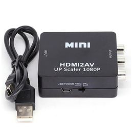 AV2HDMI 1080P HDTV Video Scaler Connectors Adapter HD Video Composite AV Converter Box For Xbox 360 PS3 PC360 Support NTSC PAL 2023 New