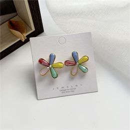 South Korea Xuan Elegant Wind Sen Is A Super Fairy French Earrings Petal Crystal Female Temperament Stud