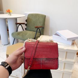 Luxury designer womens bags mini square Flip bag Pure color retro style fashion Messenger handbag with Rectangular metal buckle pocket