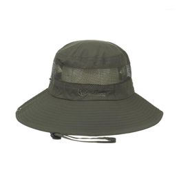 Outdoor Hats Fishing Cap Wide Brim Caps Bucket Hat Boonie Men Waterproof Climbing Hiking Anti-UV