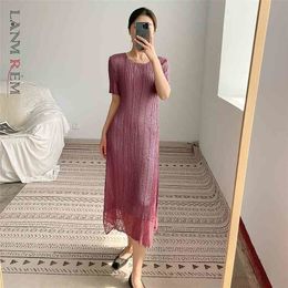 Summer Pink Dress for Women O Neck Short Sleeve Casual Slim Female Elegant Streetwear Dresses 2D3616 210526