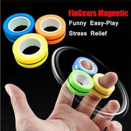finger fidget ring UK - partys Finger Magnetic Rings Anti-stress Magnetic-Rings For Autism ADHD Anxiety Relief Focus Kids Decompression Fidget Toys fasta23