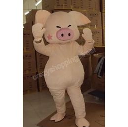 Halloween Cute Pig Mascot Costume High quality Cartoon Anime theme character Adults Size Christmas Carnival Birthday Party Outdoor Outfit