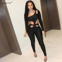 Sports Tight Combinations Traf Rompers Womens Jumpsuit Summer Pants Outfits Bodies Clothing Dungarees Ladies Overalls K21Q00827 210712