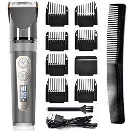 Barber Hair Clipper Rechargeable Cordless Beard Trimmer Electric Shavers for Men Hair Cutter Kit Shaving Machine Beard Razor P0817