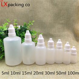 100PCS 5ML 10ML 15ML 20ML 30ML 50ML 100ML Plastic Perfumes Empty Packaging Water Bottles Dropper Small Container high qty