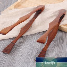 1Pc Bamboo Cooking Kitchen Tongs Food BBQ Tool Salad Bacon Steak Bread Cake Wooden Clip