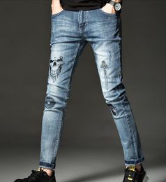 Skull Jeans Men Сделано в Китае 