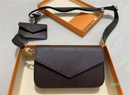 Designer- Women's handbags bag 2 pieces/set of mens wallet flower crossbody bags ladies purses