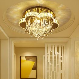 Ceiling Lights Crystal Lamps K9 Corridor Aisle Entrance Balcony Staircase Cristal Led Lamp LO7252