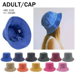 Solid Colour Bucket Hats 11 Colours Folding Fisherman Hat Sun Street Outdoor Sports Tide Cap Spring Fall Summer DB808