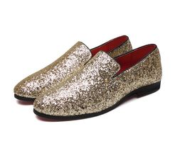 Handmade Sparkling Crystal Rhinestone Loafers Luxury Shoes Suede Slip On Tassel Men Dress Party And Wedding Shoe