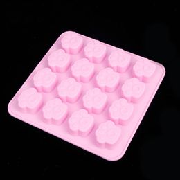 cat cookies Australia - Cake Tools Pet Cat Dog Paws Silicone Mold 16 Holes Cookie Candy Chocolate DIY Mould Decorating Baking Handmade Soap