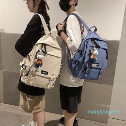 Schoolbag bags Korean version high school students junior campus women's simple and versatile men's backpack