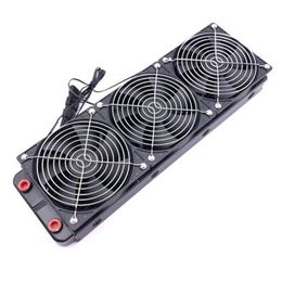 water cooling pad UK - 360mm Water Cooling Radiator Thread Straight Port CPU Heat Sink With Fan 18 Tubes Aluminum PC For Computer Laptop Pads