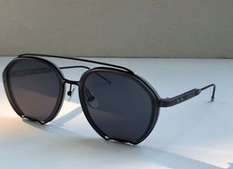 Matte Black Pilot Sunglasses 810 Dark Grey Lens Sunnies gafas de sol Men Fashion Designer Sunglasses Shades wth Box