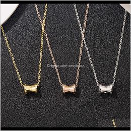 Necklaces & Jewelry Drop Delivery 2021 Pendants S925 Sterling Sier Slim Waist Necklace Womens Simple Fashion Cool Wind Pendant Transfer Bead