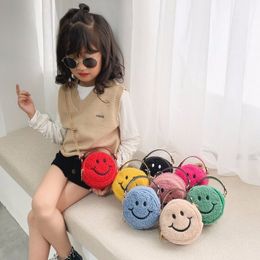 Baby handbags Smile face children bags cute foreign girl child shoulder crossbody bag fashion handbag kids purse wholesale