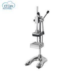 ITOP Vertical Manual Potato Chips Cutter Vegetable Fruit Slicer Knife MH003 With 8mm 10mm 12mm Blades 210330