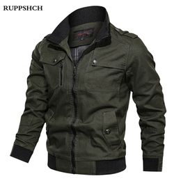 Autumn Men Casual Stand-up Collar Jacket Men Zipper Pocket Large Size Jacket Men High Quality Cotton Thin Jacket 210818