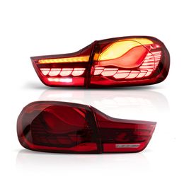 Car Tail Lights For BMW 4 Series GTS 2014-2020 M4 F32 F33 F36 F82 F83 Dragon Scale Rear Lights DRL+Turn Signal+Reverse Taillights