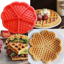 Heart Shape Waffle Moulds 5-Cavity Silicone Oven Pan Baking Cookie Cake Mold Muffin Cooking Tools Kitchen Accessories Supplies