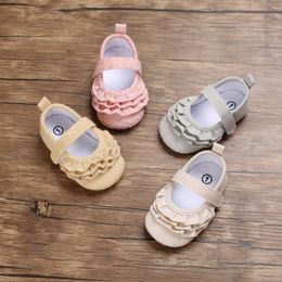 Princess Baby First Walkers Shoes Girl Anti-Slip Casual Walking Shoes Flower Cotton Shoes Soft Soled Red Bottom Flat Prewalker Shoe
