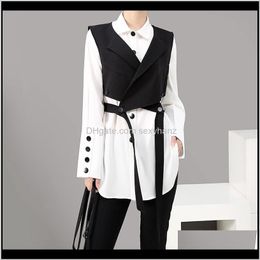 Suits & Blazers Clothing Apparel Drop Delivery 2021 South Korea East Gate Autumn Winter Womens Dress Design Sense And Long Sleeve Shirt Vest