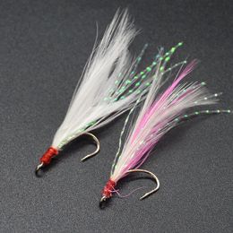 Fishing Hooks 10PCS Wholesale Hair-binding Sequins With Barbed Luya Bait Crank And White At The Horse's Mouth Tackle