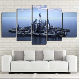 accessories pictures UK - Paintings No Framed Canvas 5Pcs Stargate Atlantis Island Cuadros Posters Wall Art Pictures Decoration Accessories Home Decor