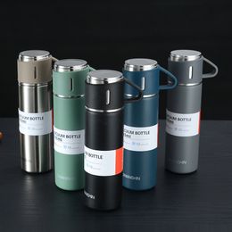 500ml Double-Layer Stainless Steel Water Bottle Coffee Tumbler Travel Mug Business Trip Vacuum Thermos