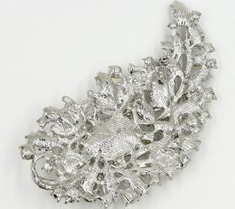 2021 4.9" Huge Size Elegant Style Rhinestone Crystal Diamante Brooch Wedding Bridal Jewelry Gifts