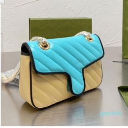 2022 marmont bags women leather shoulder bag high quality designer cross body g colorfull candy