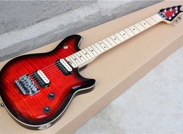 Factory Wholesale Red&Black Electric Guitar with Floyd Rose,Maple Fretboard