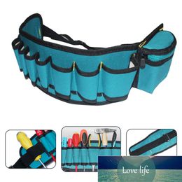 Electrician Tool Bag Mini Adjustable Oxford Cloth Tool Organiser Storage Waist Belt Sky-Blue Multi-Pockets Tool Bag For Repair Factory price expert design Quality