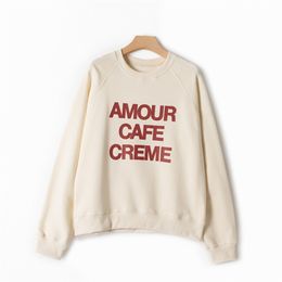 Women Fashion Letters Print Sweatshirt Autumn Ladies Long Sleeve O-Neck Letters Jumper Female Casual Slim Pullover Tops 211109