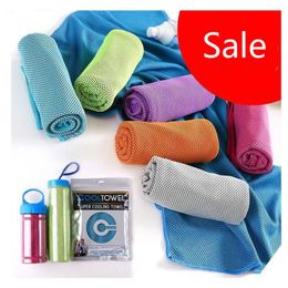 Ice Cold Towel Cooling Neck Wrap Summer Sunstroke Sports Exercise Cool Quick Dry Soft Breathable Towels Golf Football