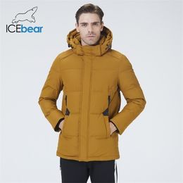 winter men's hooded jacket thick and warm male coat brand clothing MWD20856I 211206