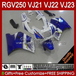 Body Kit For SUZUKI blue glossy new RGV250C SAPC VJ21 RGV250 RGV-250CC Bodywork VJ-21 Panel 21HC.93 RGVT RGV 250CC 250 CC RGV-250 88 89 RGVT-250 VJ 21 1988 1989 OEM Fairing